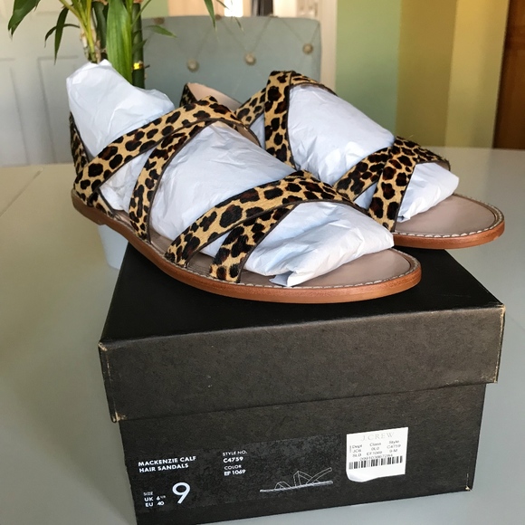 J. Crew calf hair sandals *NEW* - Picture 2 of 7